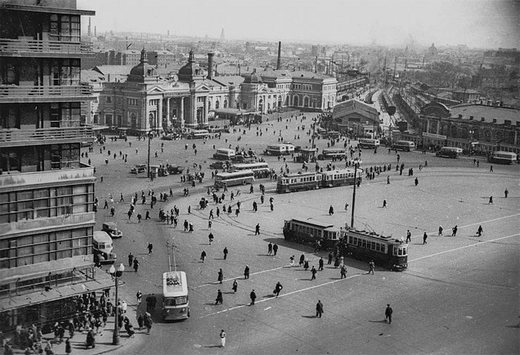 Площадь перед старым Курским вокзалом, фото 1930-х годов